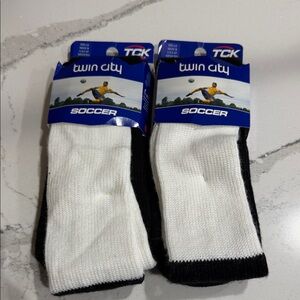 TCK Soccer Socks Black and White| LG 2 for $10